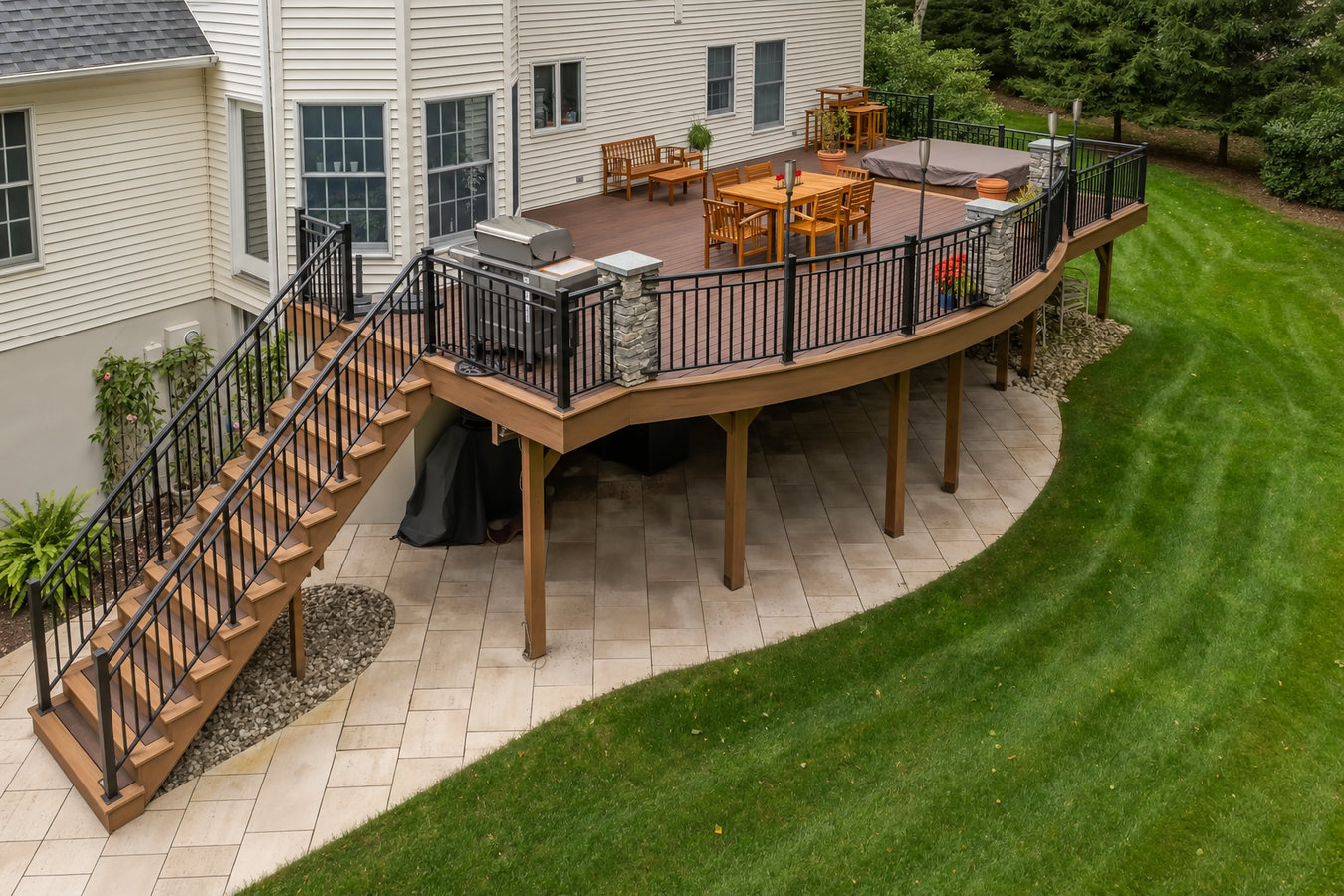Deck railing installation